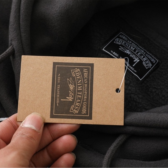 Stussy x Denim Tears Reactor Black Graphic Hoodie - Picture 6 of 8